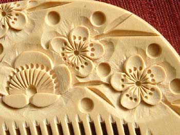Carved Boxwood Comb