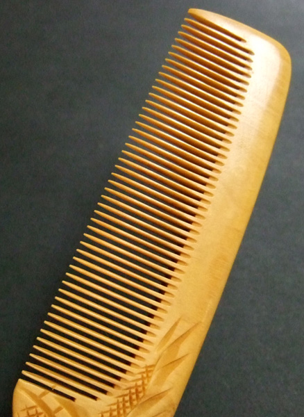 Carved Boxwood comb -Dragon-